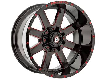 Ballistic Black & Red 959 Rage Wheel
