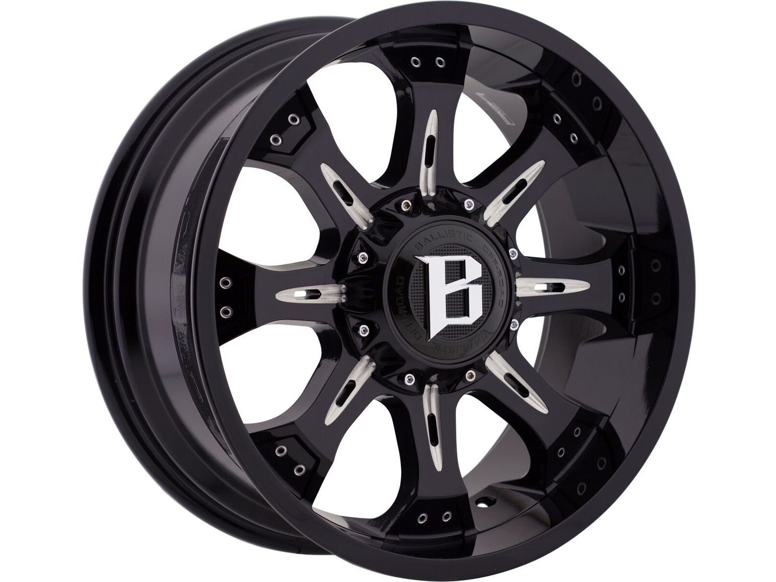 Ballistic Milled Gloss Black 973 Scorpion Wheels | RealTruck