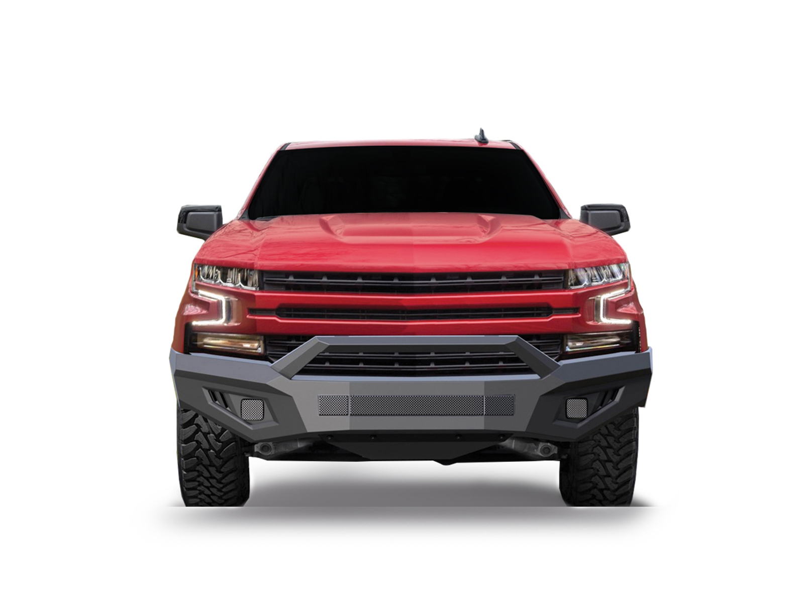 ARMOUR Heavy Duty Rear Bumper-Matte Black-2019-2022 GMC Sierra 1500 Limited|2007-2018 GMC Sierra 1500|2019-2021 Chevrolet Silverado 1500 LD|2007-2018
