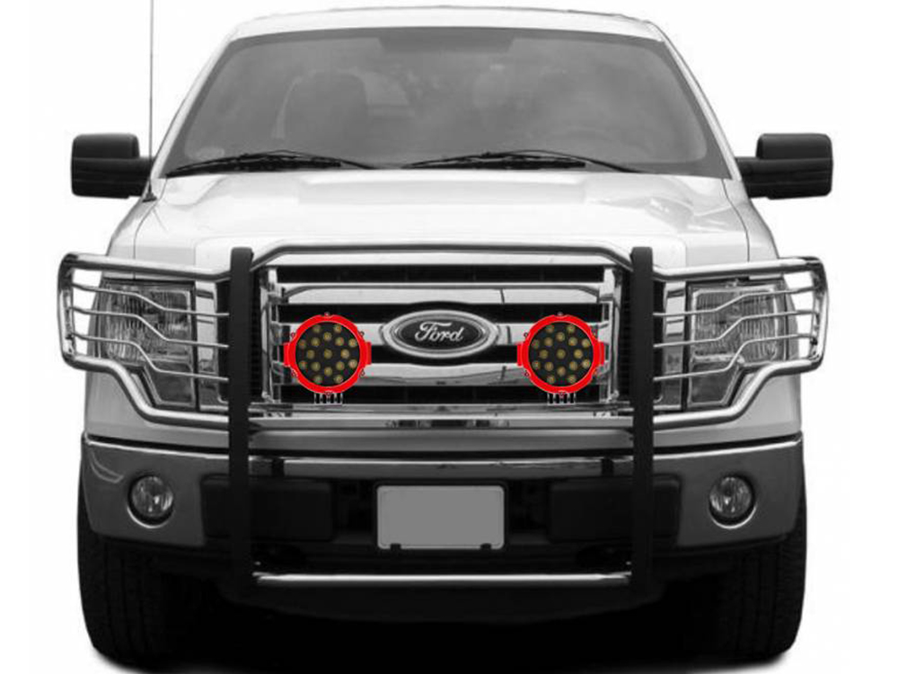 Fits 2009-2014 Ford F150 (BLK-17FP30MSS-PLR)