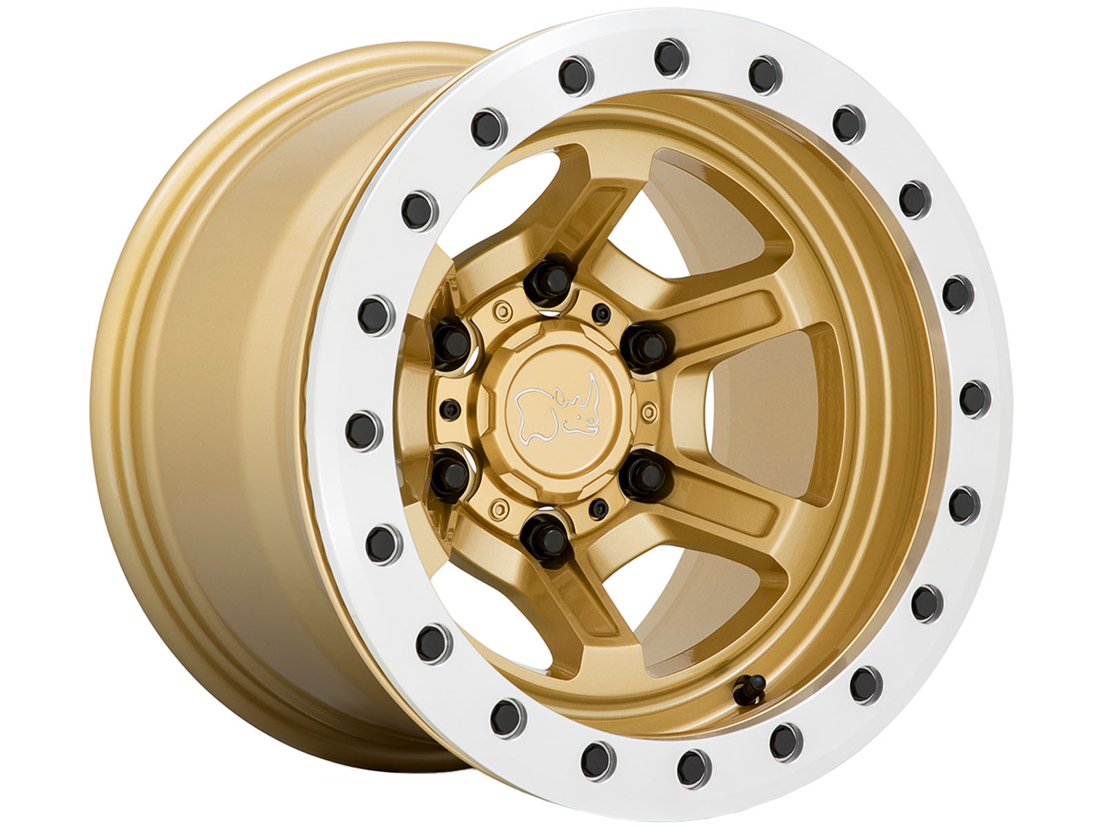 Black Rhino Gold Offshoot Beadlock Wheel 1510FFT-86140L12 | RealTruck