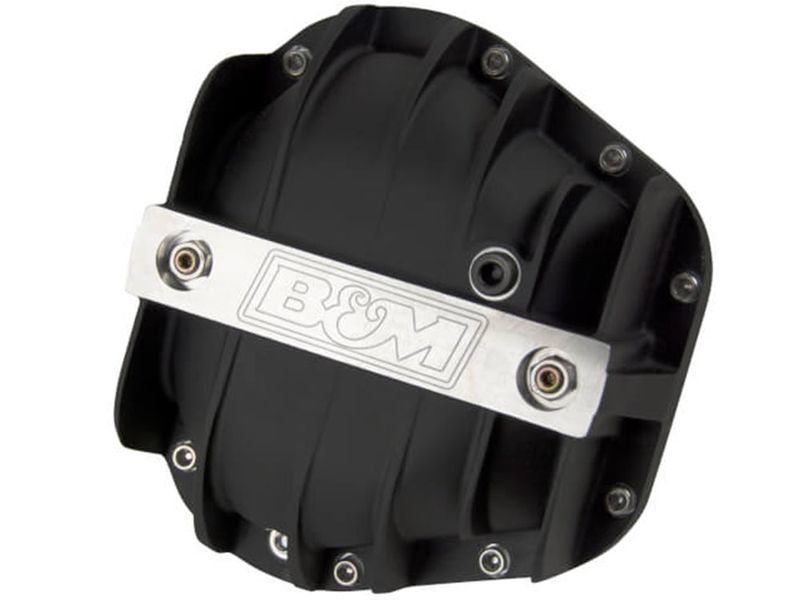 B&M 71505 Cast Finned Aluminum Rear Differential Cover for GM 9.5" 14 Bolt Black