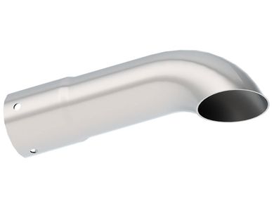 thumbnail image 2 of Bolt-On 2.25" Inlet Rolled Oval Exhaust Tip – Polished 304 Stainless Steel By TRI-HYBERS 2 of 6