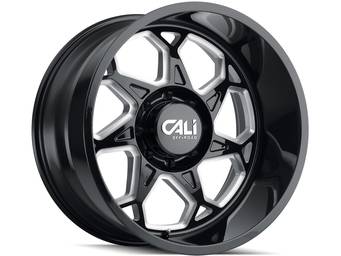 Cali Offroad Milled Gloss Black Sevenfold Wheels