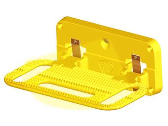 Carr Hd Mega Led Ladder Rack Step Xp7 Safety Yellow 196007 01