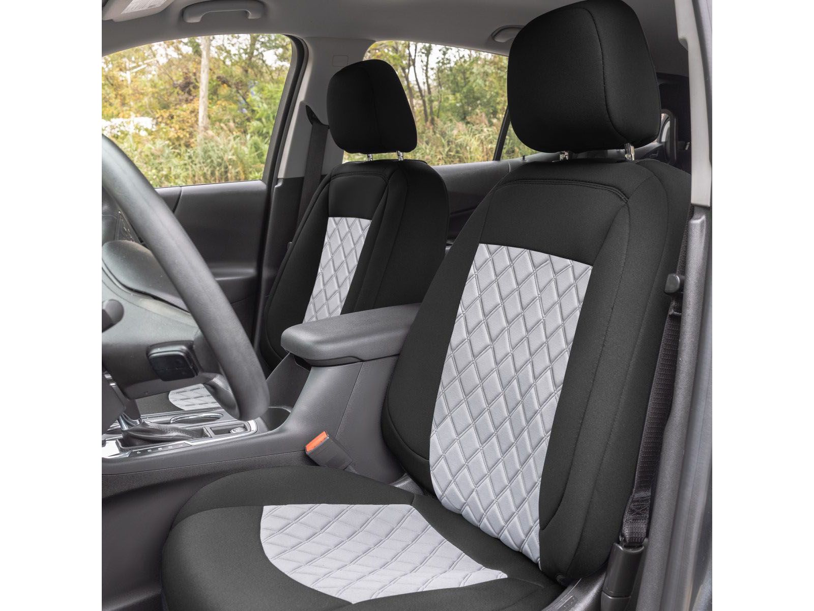 FH Group Neoprene Waterproof Seat Covers CM5006BLACK-FRONT-RT