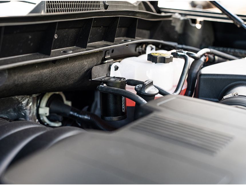 thumbnail image 2 of Corsa Performance Aluminum Oil Catch Can For 2019-2024 Ram 1500 5.7L V8 New Body Style - CC0004 2 of 3