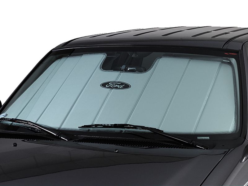 Motor Trend Jumbo Windshield Sun Shade – 66" X 27" – UV Protection For Car, Van, Truck, SUV (Black)