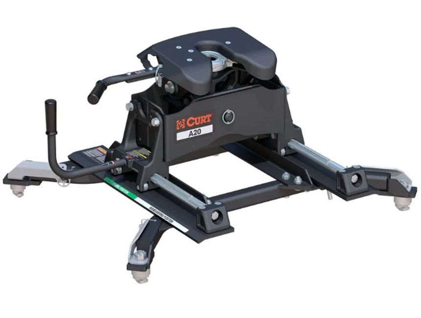 Curt A20 5th Wheel Hitch w/ Roller & Ram Puck System Adapter 16686