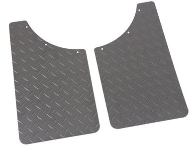 Dee Zee Black Diamond Plate Mud Flaps DZ1808TB | RealTruck