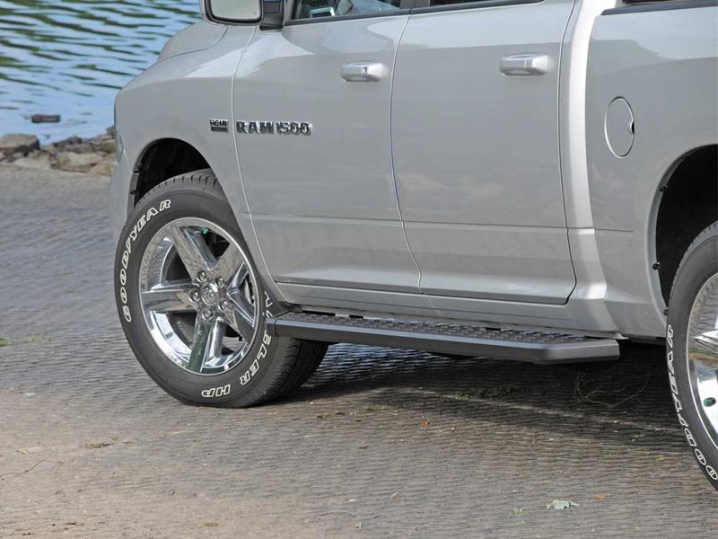 Dee Zee NXt Running Boards DZ16322 – Black/Chrome, 6-Inch Step, Aluminum Frame, Brackets Sold Separately