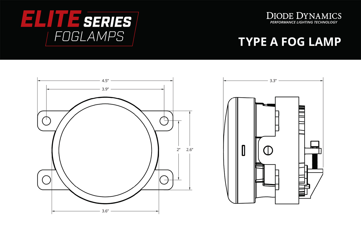 Diode Dynamics Elite Series Fog Lamps DD5129P