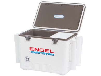 Engel 30 Quart Cooler/Dry Box w/ Rod Holder