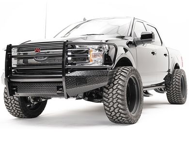 Fab Fours Black Steel Front Bumper w/ Full Guard FF18-K4560-1