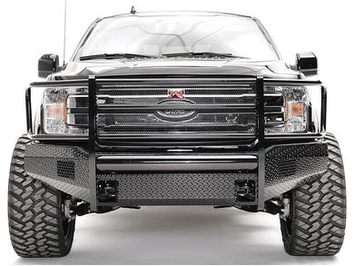 Fab Fours Black Steel Front Bumper w/ Full Guard FF18-K4560-1