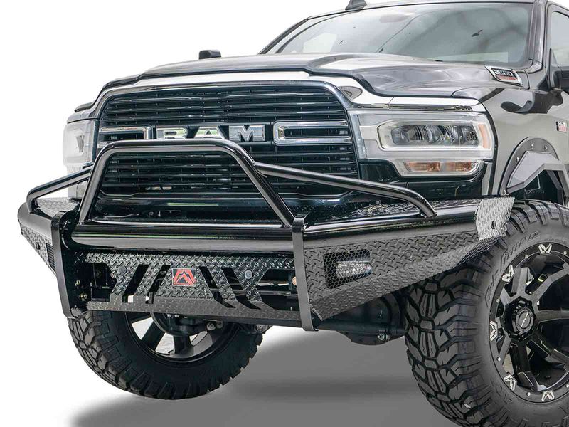 Fab Fours Black Steel Front Bumper w/ Pre-Runner Guard DR19-S4462