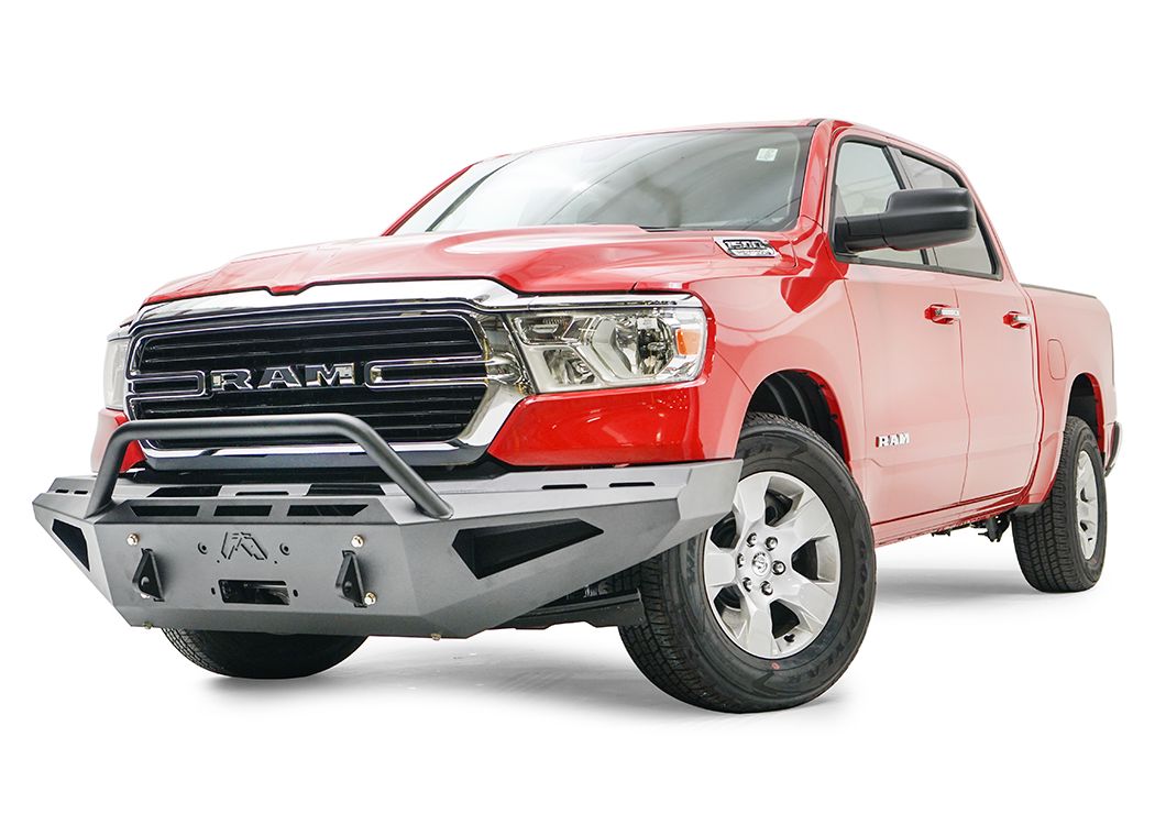 Fab Fours Red Steel Front Bumper w/ Pre-Runner Guard DR19-RS4262-1 ...