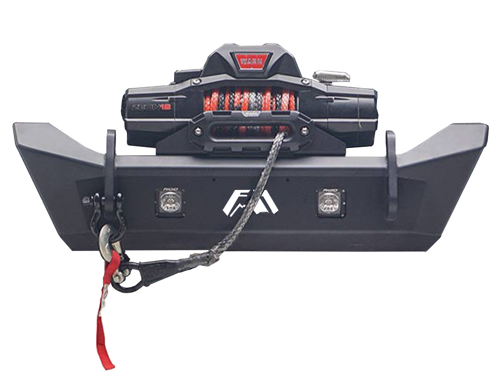 Fab Fours Stubby Winch Front Bumper JL18-B4751-1 | RealTruck