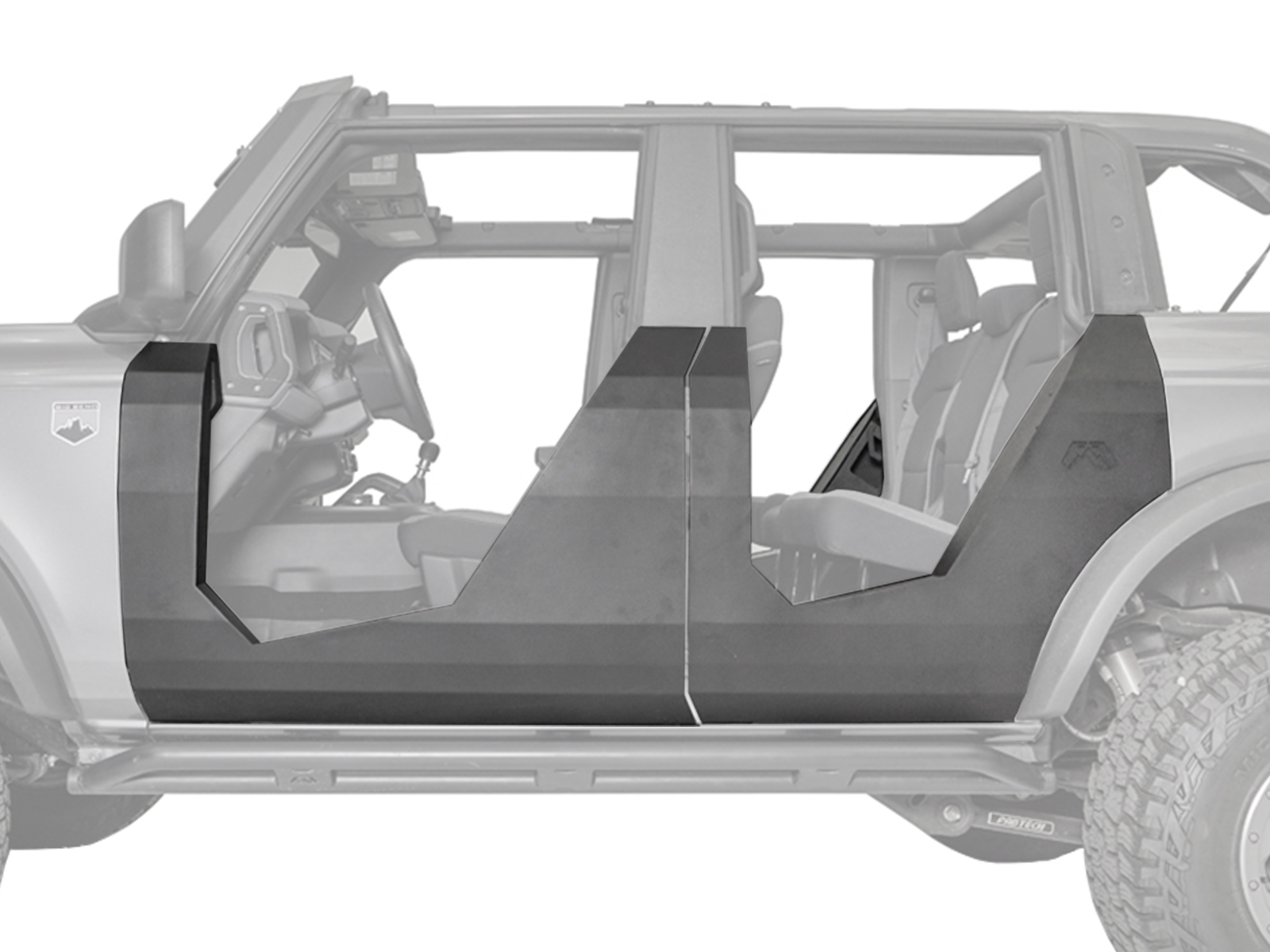 2024 Ford Bronco Tube and Half Doors | RealTruck, image size:1600x1200