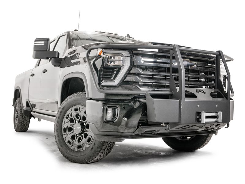 Fab Guard Rack Fab Fours Winch Mount Grille Guard Front Bumper CH24-N6170-1 | RealTruck