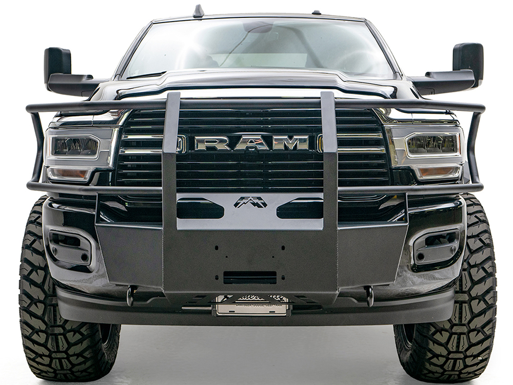 Fab Fours Winch Mount Front Bumper w/ Grille Guard