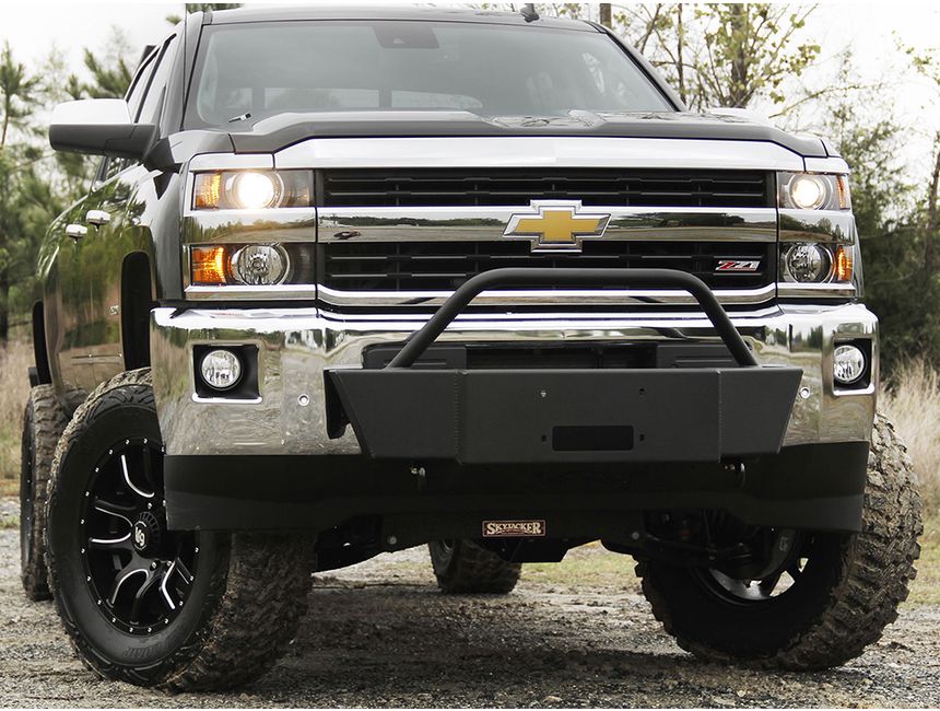 Fab Fours Winch Mount Front Bumper w/ PreRunner Guard Large Frame