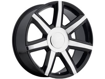 Factory Reproductions Gloss Black & Chrome Inserts FR 56 Wheel