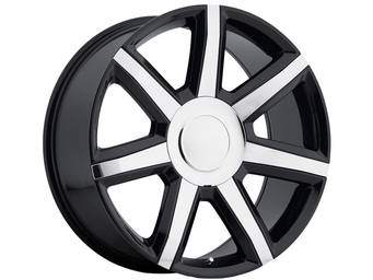 Factory Reproductions Gloss Black & Chrome Inserts FR 56 Wheel