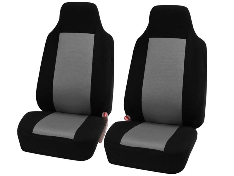 FH Group Classic Cloth Seat Covers FHGFB102102Gray RealTruck