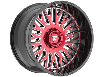 Fittipaldi Off-Road Machined Red & Black FA07 Wheels | RealTruck