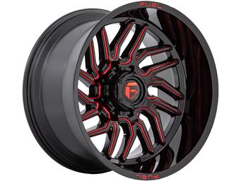 Fuel Black & Red Hurricane Wheels