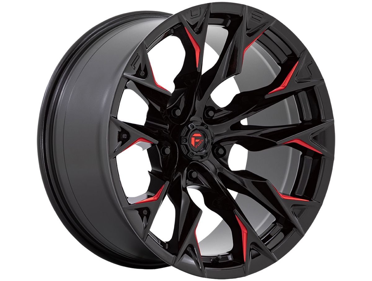 Fuel Black & Red Flame Wheel D82322207547 | RealTruck