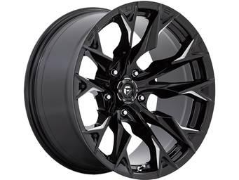 Fuel Milled Gloss Black Flame Wheels