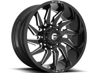Fuel Milled Gloss Black Saber Wheels
