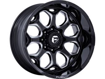 Fuel Milled Gloss Black Scepter Wheel