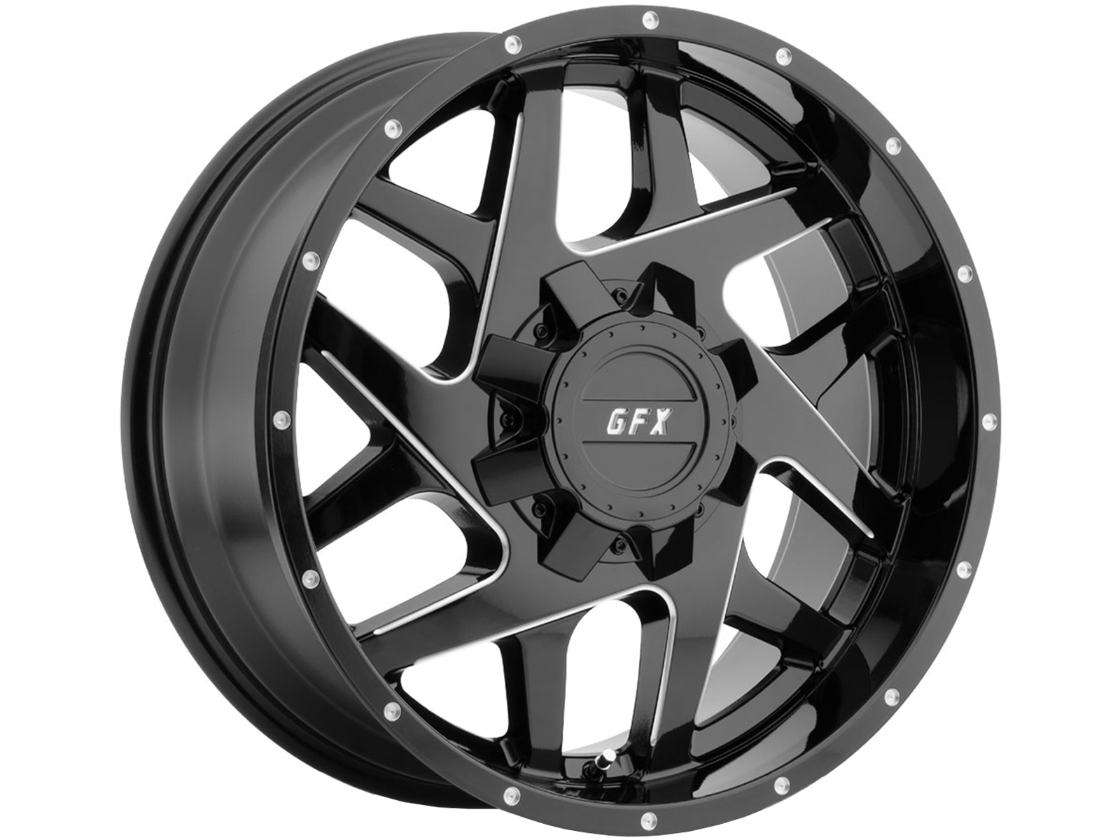 GFX Milled Gloss Black TM2 Wheels RealTruck