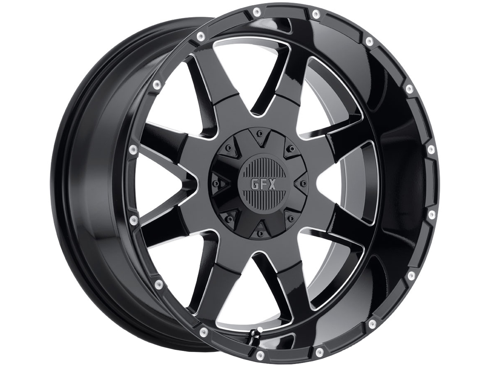 G-FX Milled Gloss Black TR12 Wheels | RealTruck