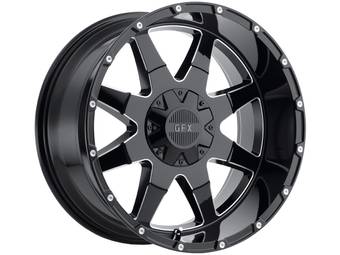 G-FX Milled Gloss Black TR12 Wheel