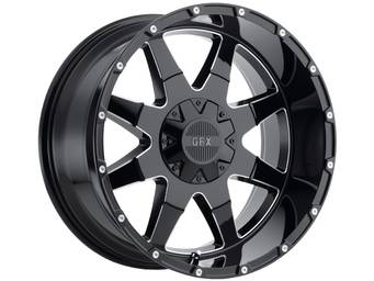 G-FX Milled Gloss Black TR12 Wheel