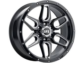 G-FX Milled Gloss Black TR18 Wheel