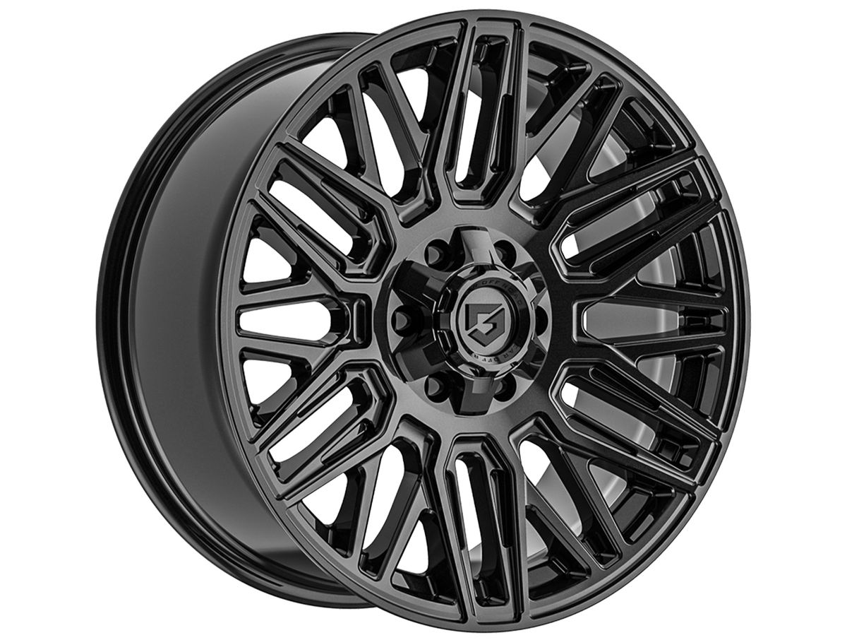 Gear Off Road Gloss Black/Matte Black Logo Wheel Center Cap - G21COVER-8H
