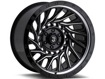 Gear Off-Road Milled Gloss Black Monsoon Wheels