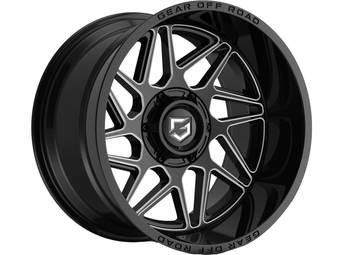 Gear Off-Road Milled Gloss Black Ratio Wheels