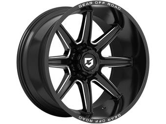 Gear Off-Road Milled Gloss Black Ridge Wheels