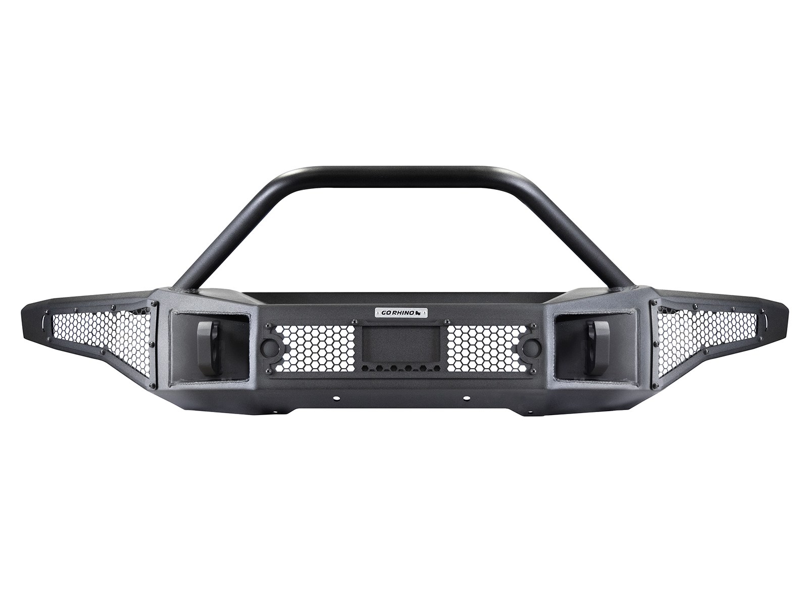 Go Rhino Rockline Full-Width Front Winch Bumper with Overrider