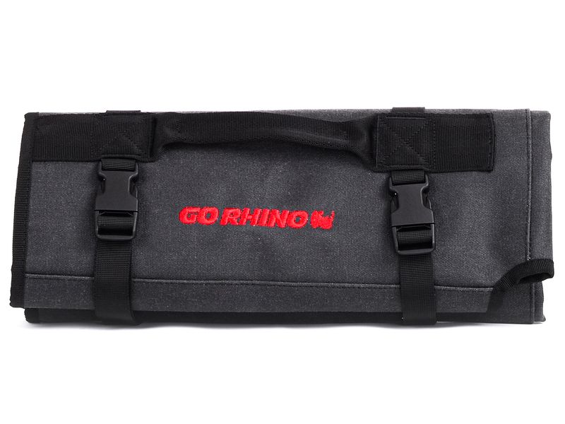 Rhino USA Tool Bag Roll - Heavy Duty Canvas Organizer, Black