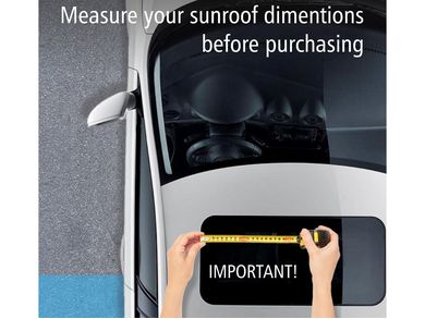 thumbnail interactive-video image 1 of 42.5" Universal Moonroof Visor – Dark Smoke Acrylic Wind Deflector / Rain Guard 1 of 3