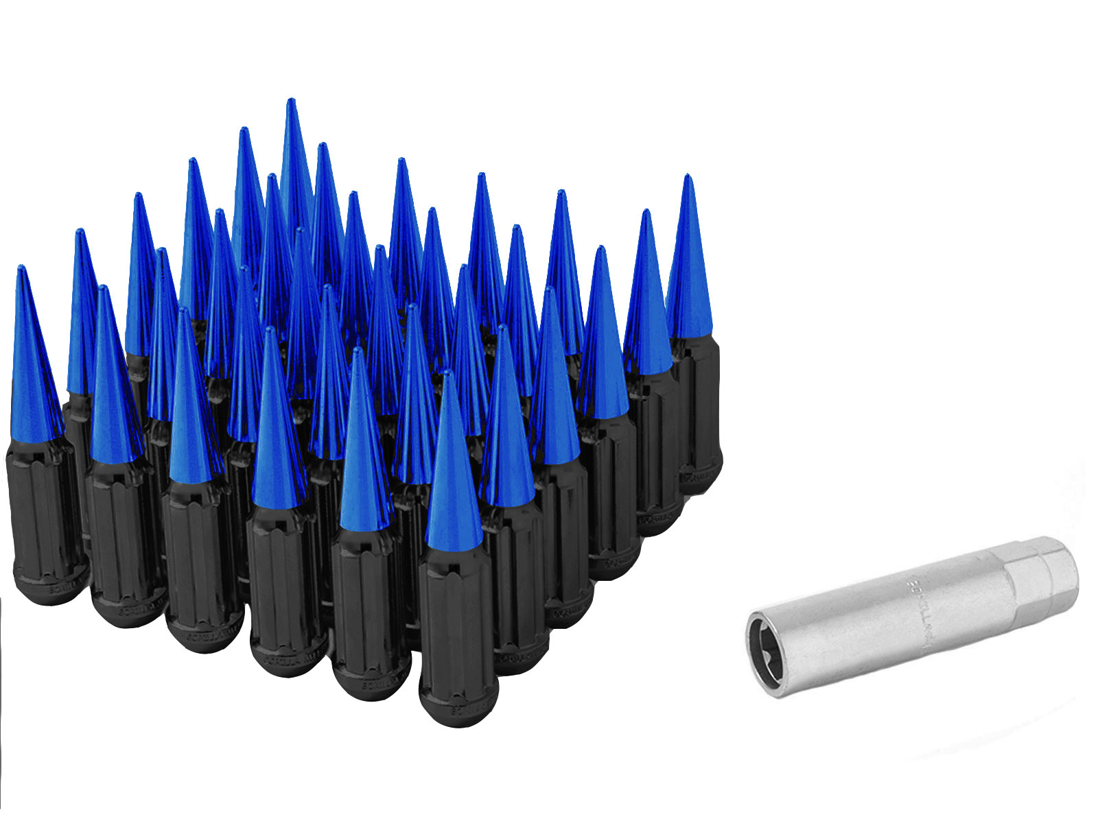 Gorilla Automotive Spiked Lug Nut Kit SPK8-14150BL | RealTruck