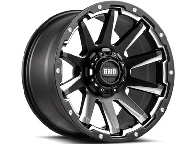 Grid Milled Matte Black GD5 Wheels | RealTruck