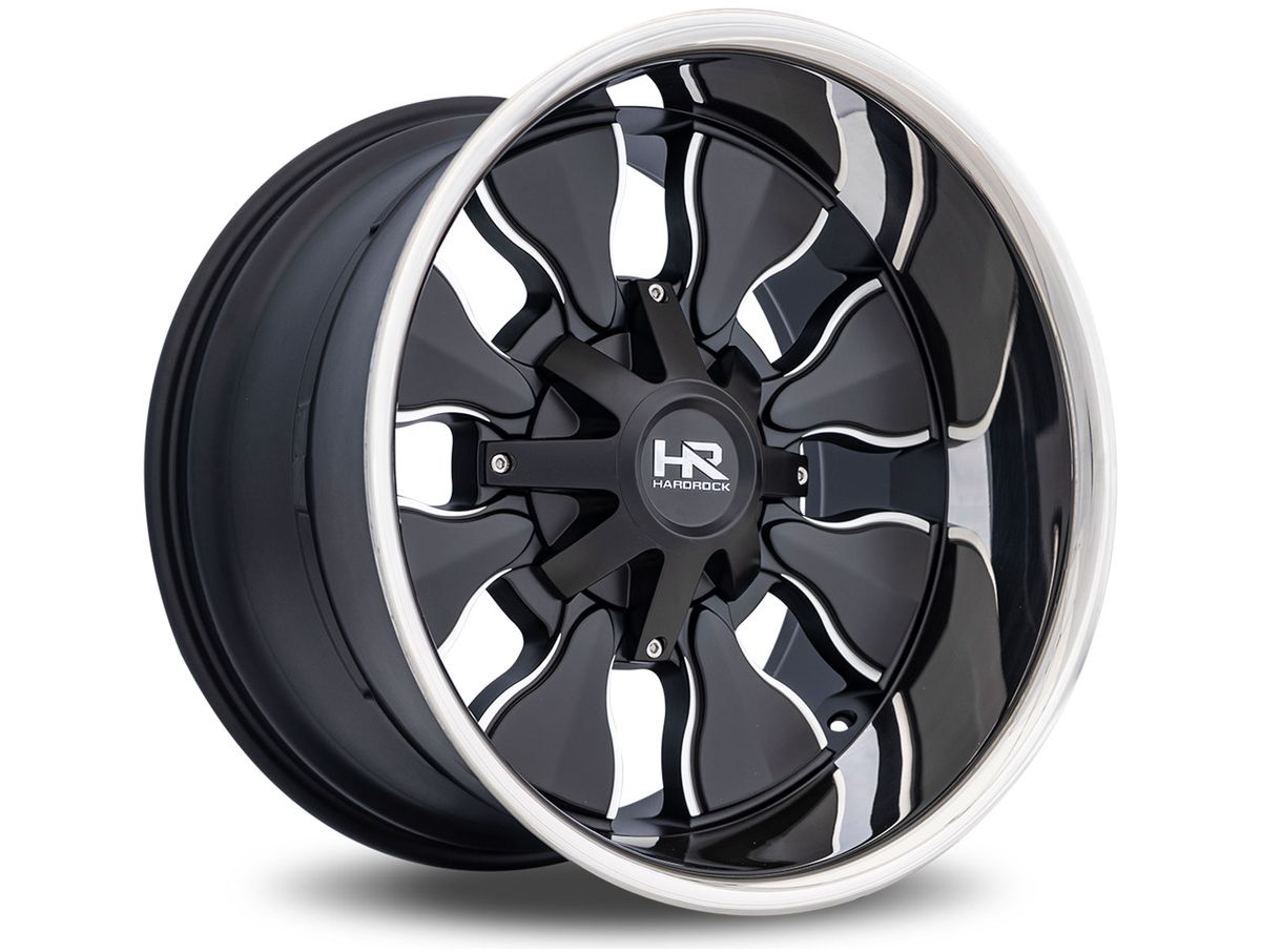 Insane Rims Hardrock Black and Chrome Insane Wheel H702-201252144BS | RealTruck
